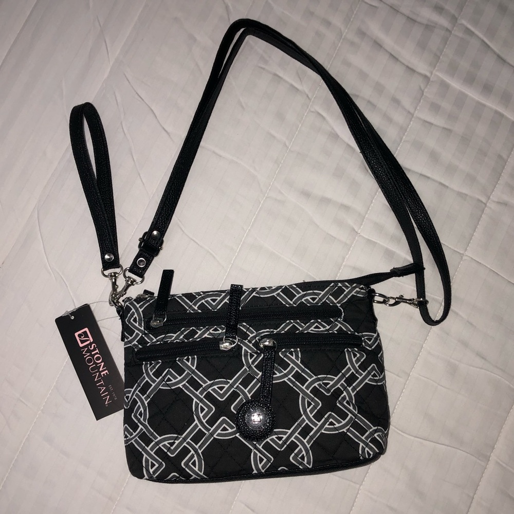 Stone Mountain Quilted Black Knot Bag NWT